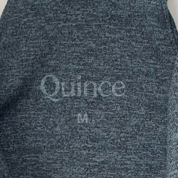 Quince Ultra Soft V Neck Cropped Tank Size Heather Green Work Out Athletic - Picture 6 of 9